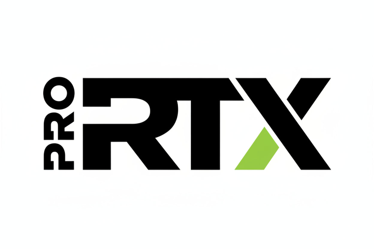 Logo of Pro RTX on a black background
