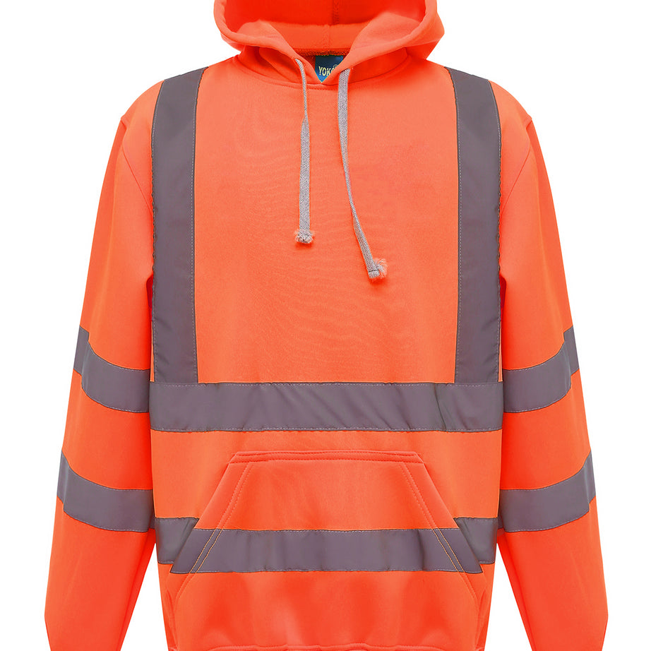 Yoko hi-vis pull-over hoodie - Orange