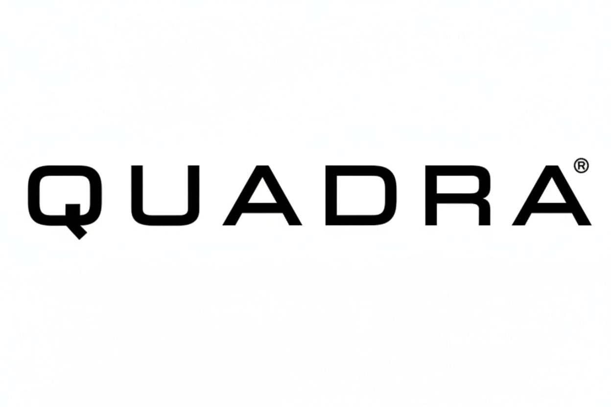 Quadra logo on a black background